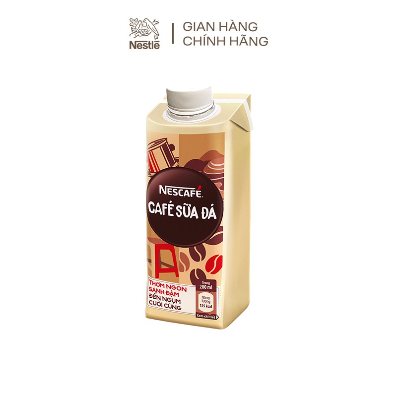 [Gro gift] Cà phê uống liền NESCAFÉ® Cà Phê Sữa Đá (hộp 200ml)