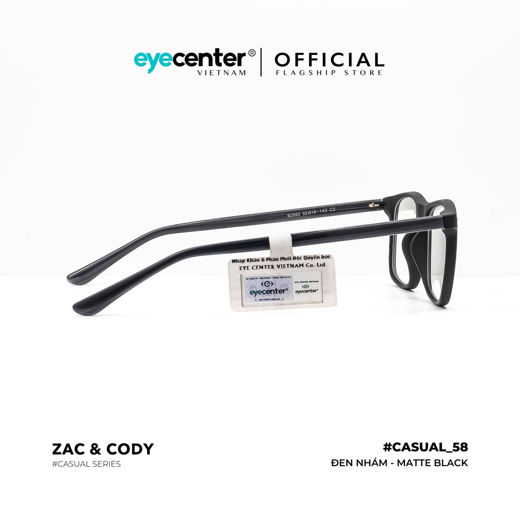 Gọng kính nam nữ chính hãng C58-S by ZAC&amp;CODY lõi thép chống gãy nhập khẩu Eye Center V