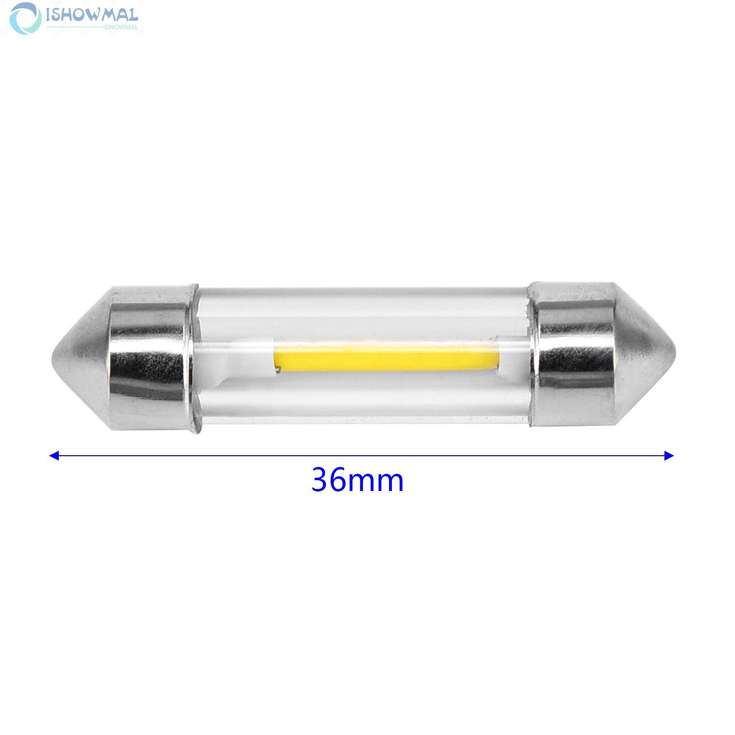 Set 2 bóng đèn led C5W cỡ 36mm gắn biển số xe hơi