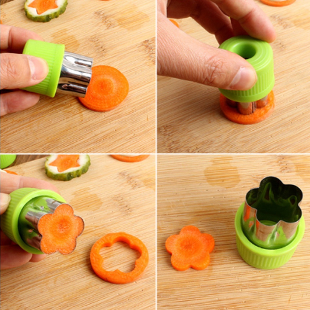Bộ khuôn dập cắt rau củ quả tạo hình 8 món, chất liệu inox không gỉ tienich247