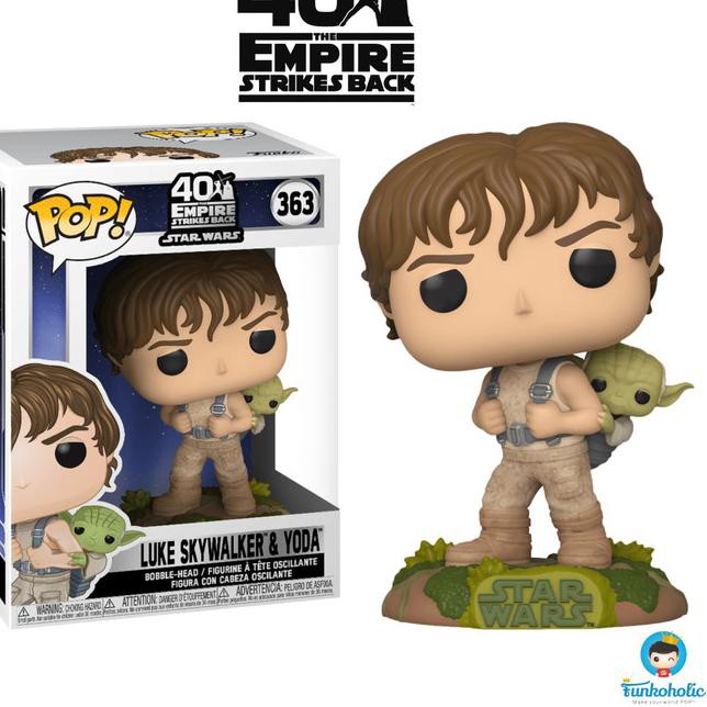 Funko Pop Mô Hình Nhân Vật Empire Strikes Back - Luke Skywalker & Yoda Trong Phim Star Wars