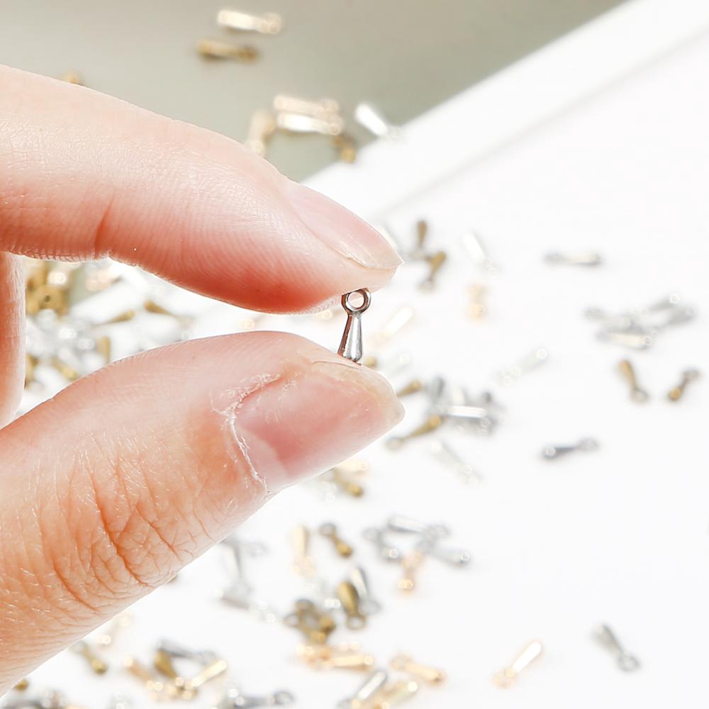 Bộ 100 móc nối dài vòng cổ/vòng tay hình giọt nước kích thước 2x7mm