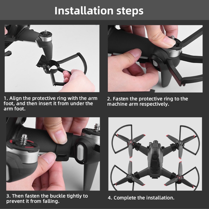 Bộ 4 Khung Bảo Vệ Cánh Quạt Siêu Nhẹ Tháo Gỡ Nhanh Tiện Dụng Cho FPV