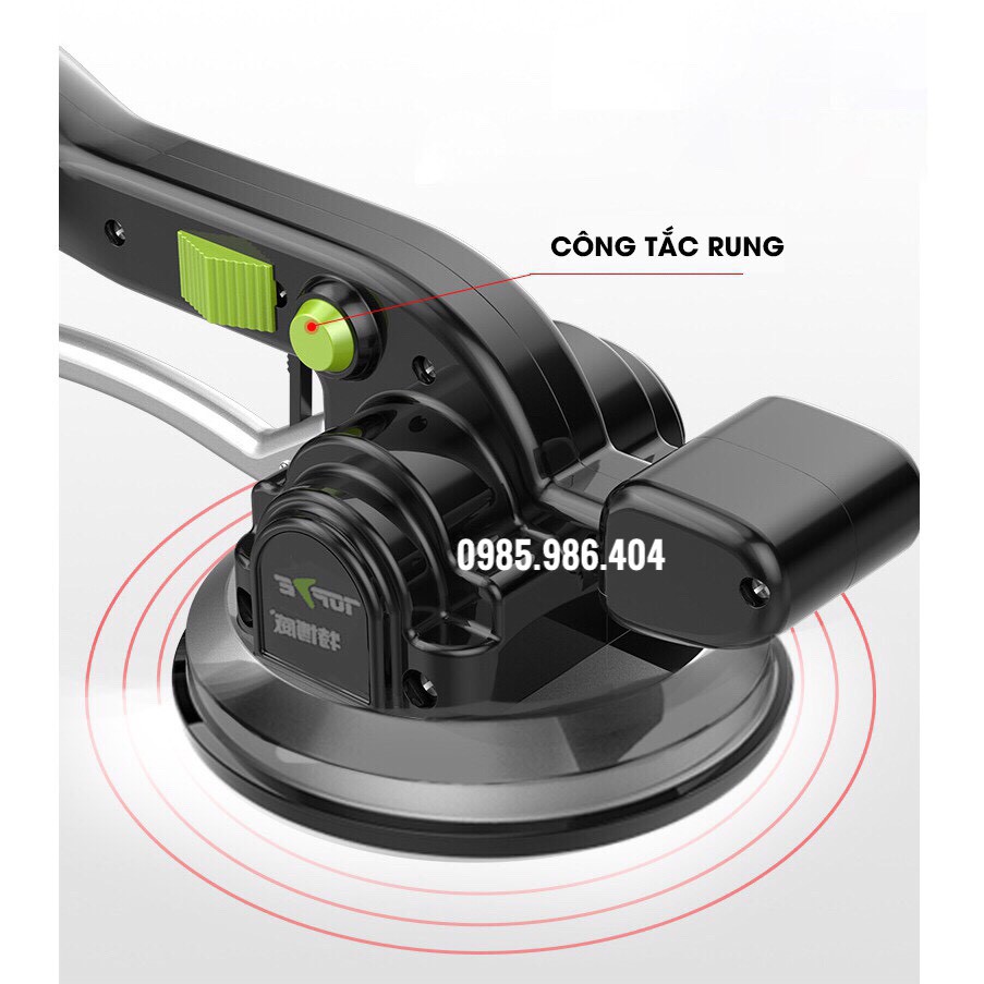 Máy Ốp Lát Gạch Dùng Pin TOFTE 2 Chức Năng-Đầm Rung Hút Gạch 6 Cấp Độ