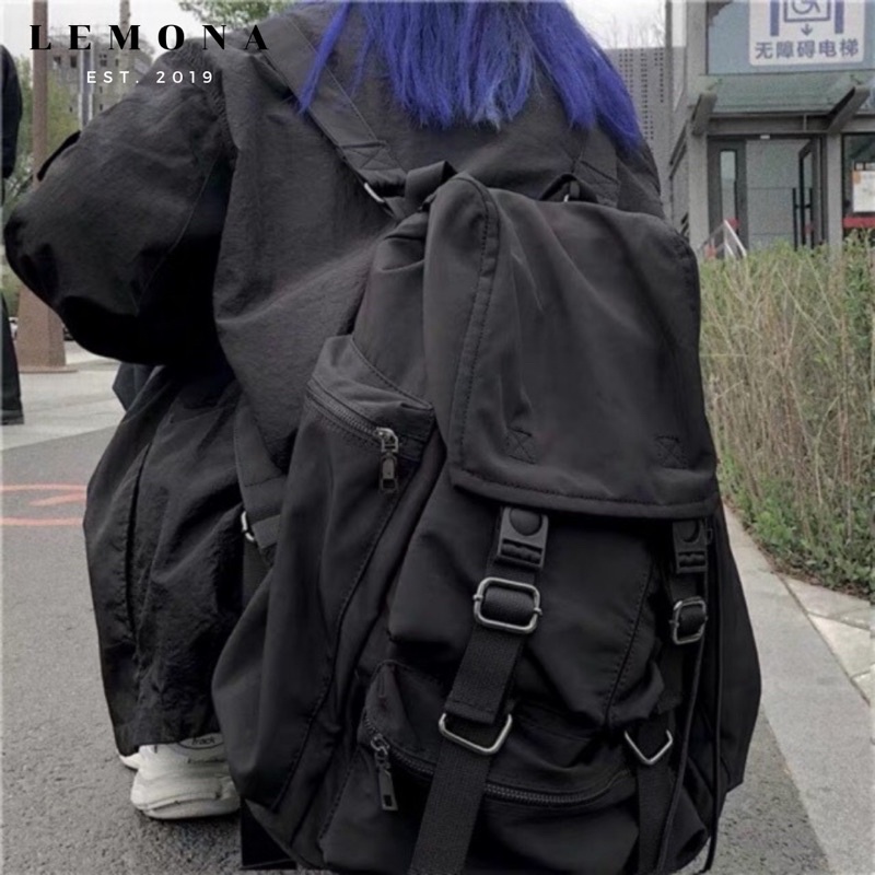 🏷 BALO ULZZANG CÀI CÁ TÍNH UNISEX - BALO ĐI HỌC NAM NỮ DÂY CÀI TO RỘNG OVERSIZE