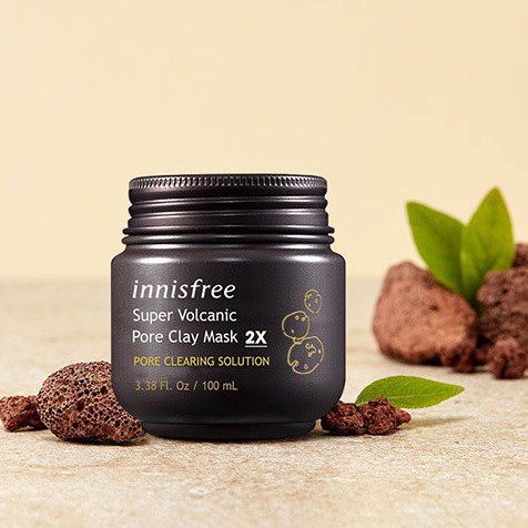 Mặt Nạ Chăm Sóc Lỗ Chân Lông Innisfree Super Volcanic Pore Clay Mask 2X 100ml