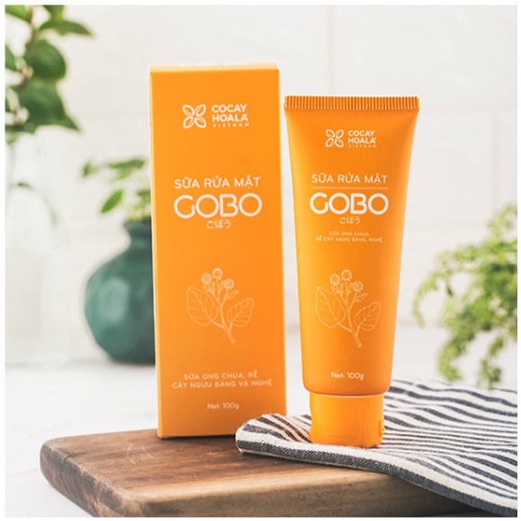 Sữa rửa mặt  Cocayhoala Gobo Sữa rửa mặt rễ cây ngưu bàng Gobo làm sạch sâu ngừa mụn mờ vết thâm Cỏ Cây Hoa Lá 100g