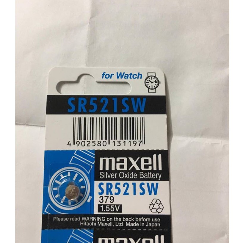 Pin nhật Maxell SR521SW SR521 521 379 chính hãng