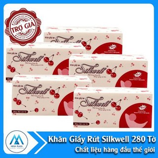 Bộ 5 gói khăn giấy rút silkwell 280 tờ