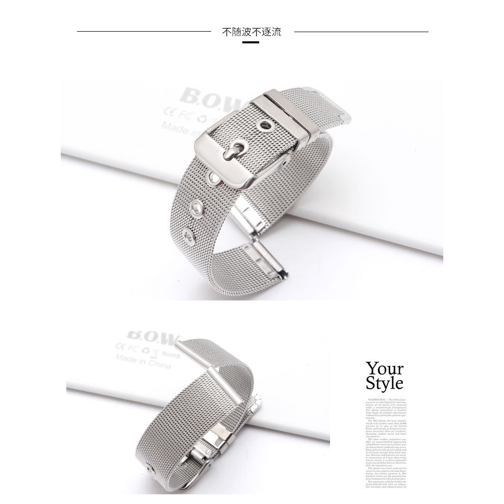 Dây đeo đồng hồ bằng thép không gỉ 304 dài 18mm 20mm 22mm 24mm