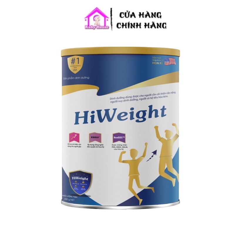 [ Lẻ giá sỉ] Sữa tăng cân Hiweght lon 650g chính hãng