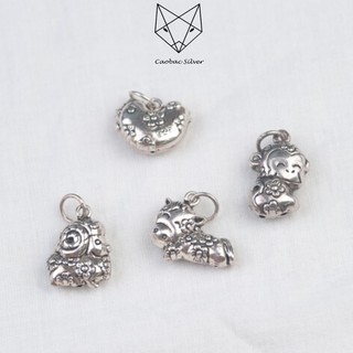 Charm con giáp bạc ta caobac silver mix lắc tay lắc chân dây chuyền- ccg