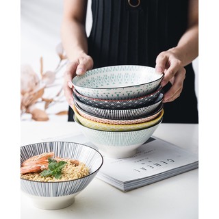 [Mã SKAMLTSM9 giảm 10% đơn 99K] Bát tô gạch hoa dáng vát tam giác - 18 x 7.8cm