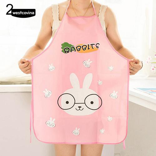 Tạp dề chống nước hoạ tiết hoạt hình cho nữ