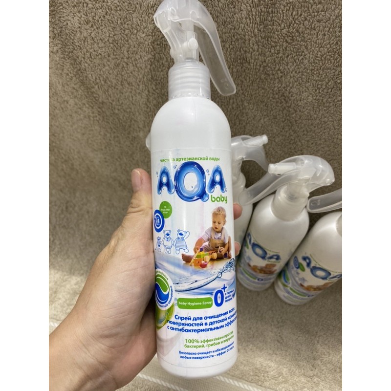 [HÀNG NGA] Xịt diệt khuẩn cho bé AQA BABY 300ml.