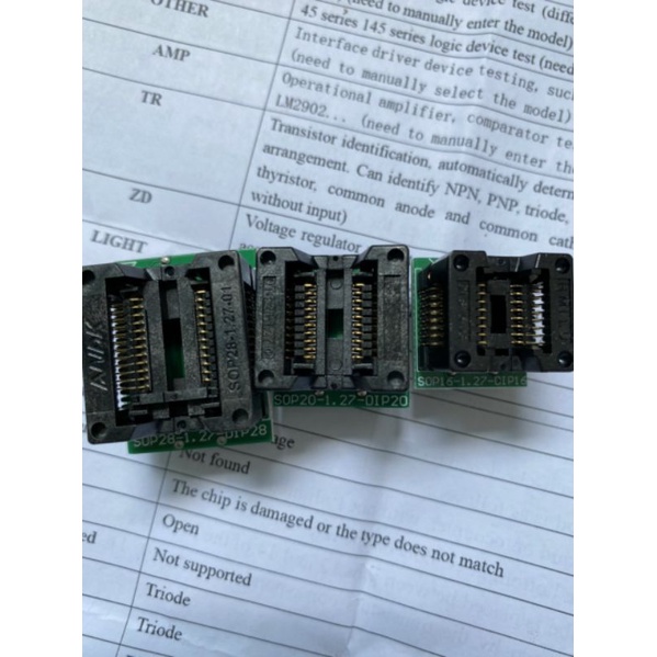 Bộ test và đọc số ic đa năng cả gắm và dán
