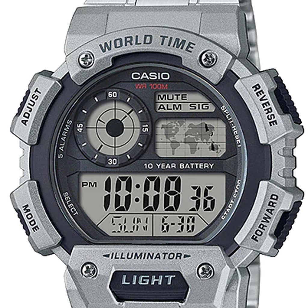 Đồng hồ nam Casio AE-1400WHD-1AVDF dây kim loại