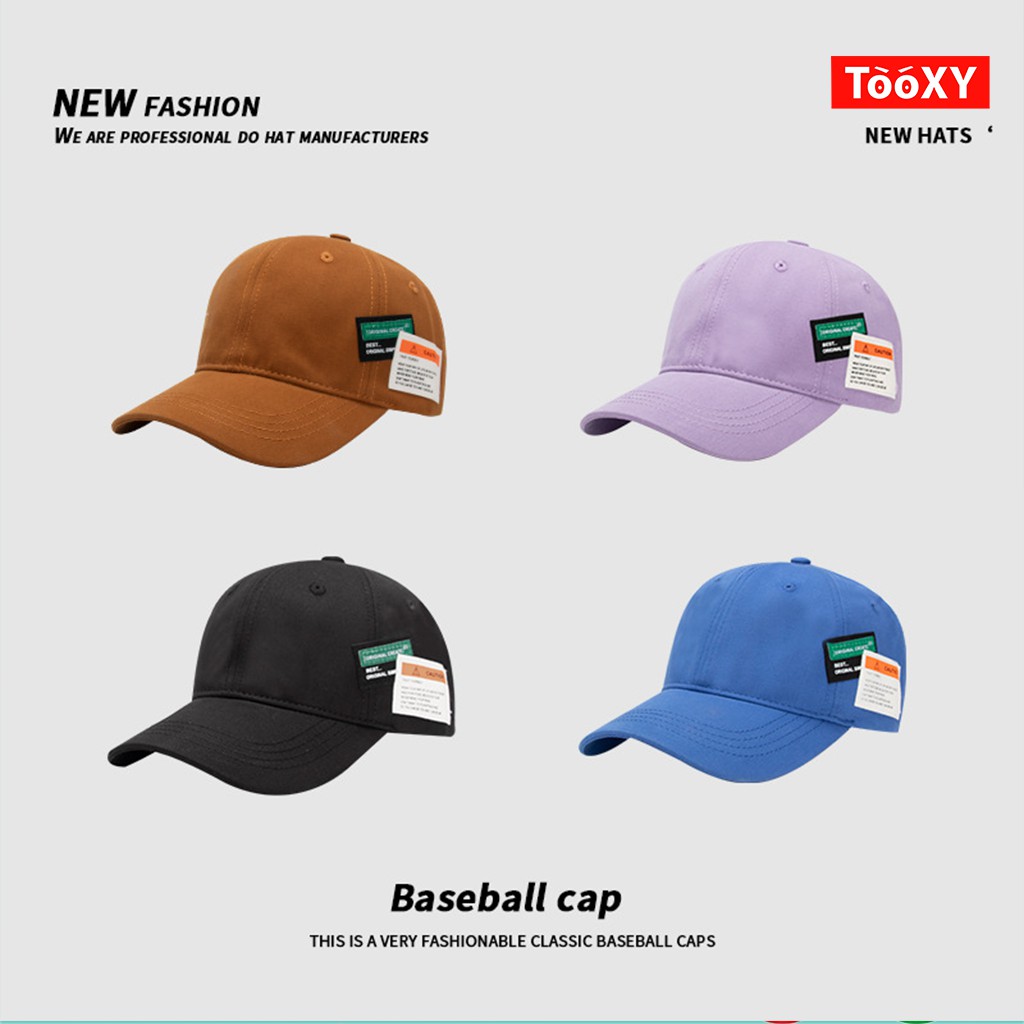Mũ lưỡi trai bằng cotton mềm mại điều chỉnh được thời trang xuân hè mới 2021