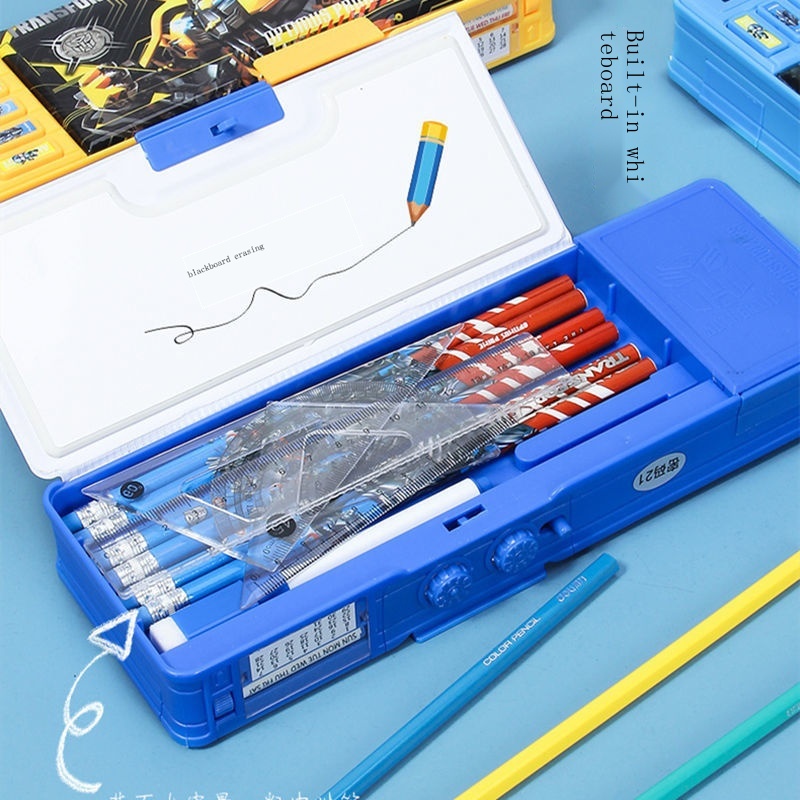 Transformers Hộp Đựng Bút Đa Năng Có Khóa Mật Khẩu Cho Học Sinh Tiểu Học