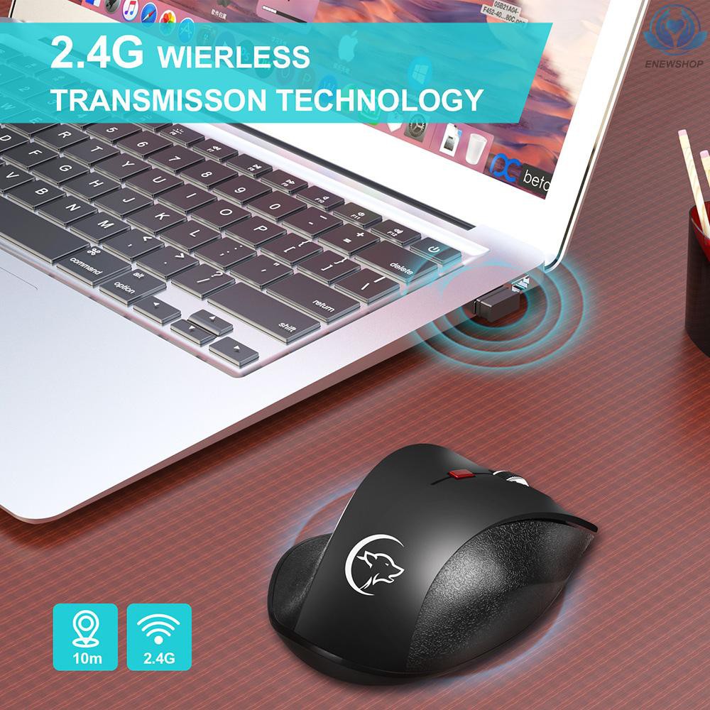 【enew】YWYT Wireless Mouse 2.4GHz Gaming Mouse Ergonomic Design Gaming Mouse Optical Mouse 2400DPI