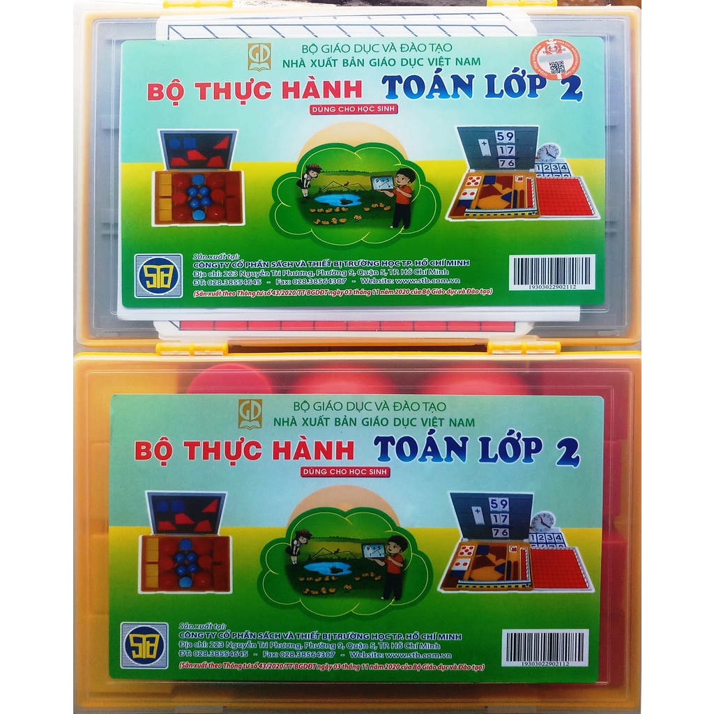 Combo - Bộ thực hành Toán lớp 2 (gồm 2 hộp)