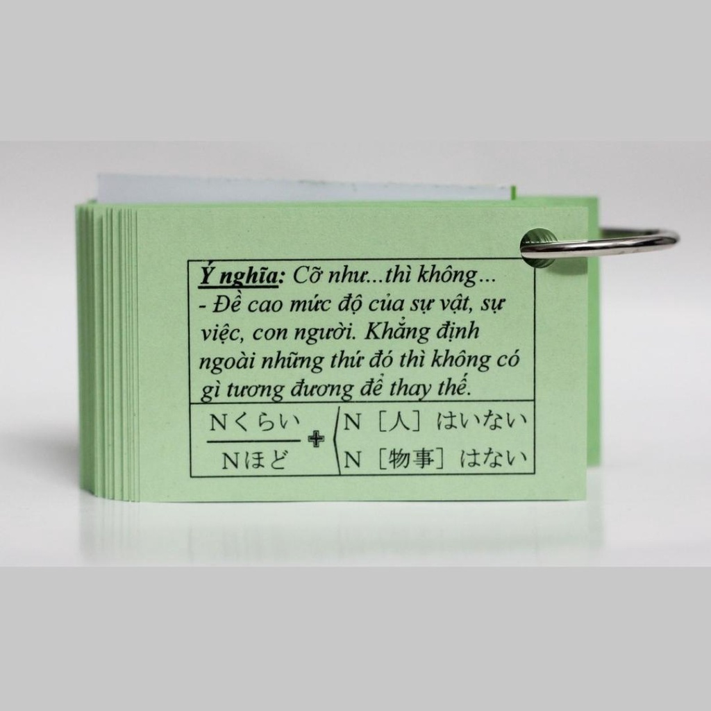 Thẻ Học Ngữ Pháp Tiếng Nhật Trung Cấp N3 Tái Bản Mới Nhất - Flashcards Ngữ Pháp N3