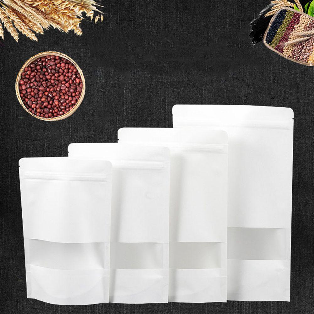Set 10 Túi Giấy Kraft Đựng Bánh Kẹo Màu Trắng