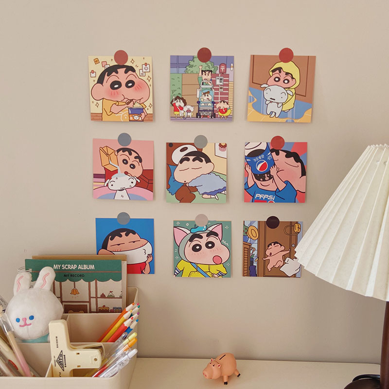 Miếng Dán Trang Trí Hình Hoạt Hình Shin Cậu Bé Bút Chì Dễ Thương