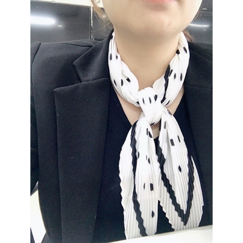 Khăn turban lụa xếp li siêu xinh cao cấp - Maben