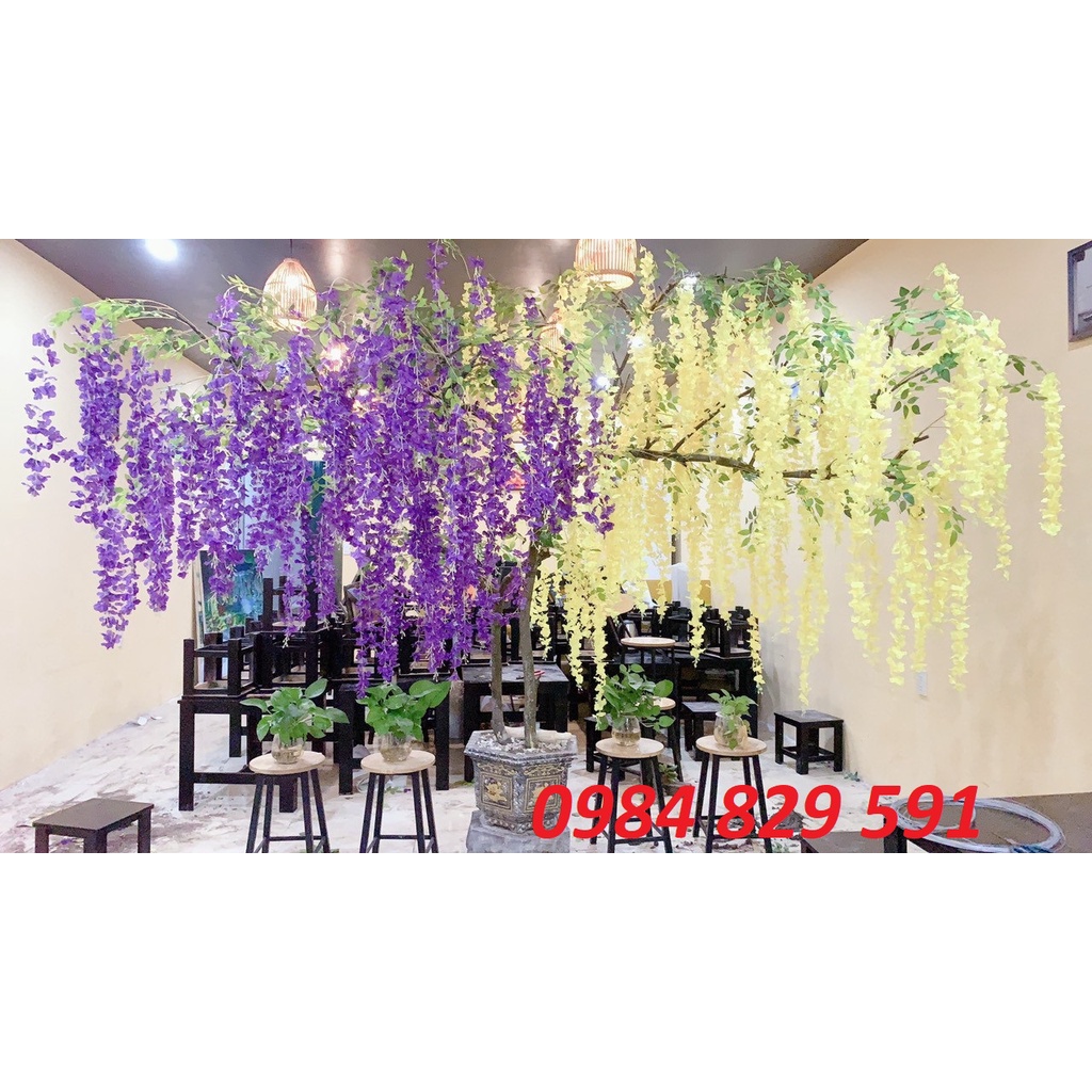 Hoa Tử Đằng Trang Trí Dài 110cm Siêu Đẹp