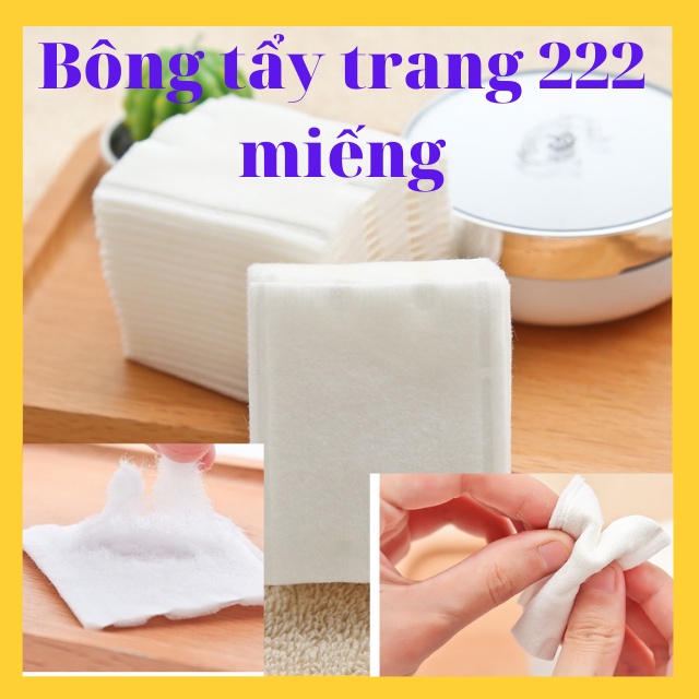 Bông Tẩy Trang Cotton Pads Tinh Dầu Xanh Loại 222 Miếng 3 Lớp Dùng Để Tẩy Trang Sau Khi Trang Điểm