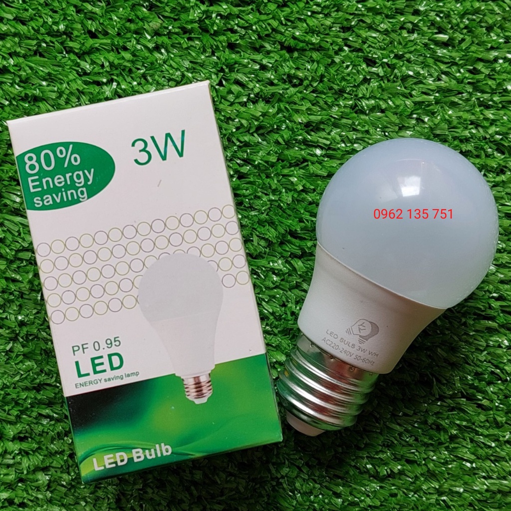 [BẢO HÀNH 12 THÁNG] Bộ 10 bóng led Búp Kín Nước Ngoài Trời Trắng, Vàng Cao Cấp
