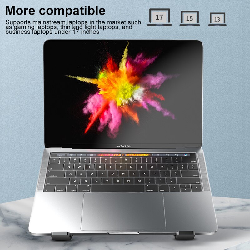 Đế Tản Nhiệt Hợp Kim Nhôm Có Quạt Tản Nhiệt Cho Laptop Máy Tính Bảng 17 Inch