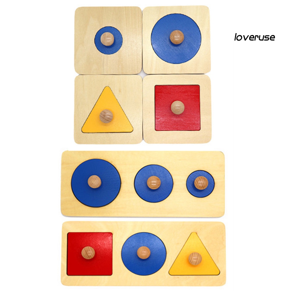 Bộ Đồ Chơi Lắp Ráp Hình Học Bằng Gỗ Cho Bé