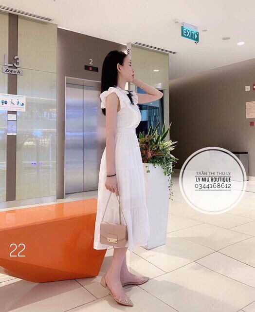 [Mã WAMST112 giảm 25k đơn 150k] Đầm trắng bèo tầng kt (Kèm ảnh thật) | BigBuy360 - bigbuy360.vn