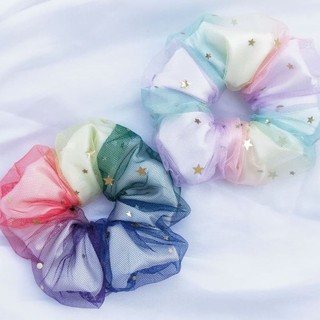 Dây buộc tóc Scrunchies galaxy 2 lớp