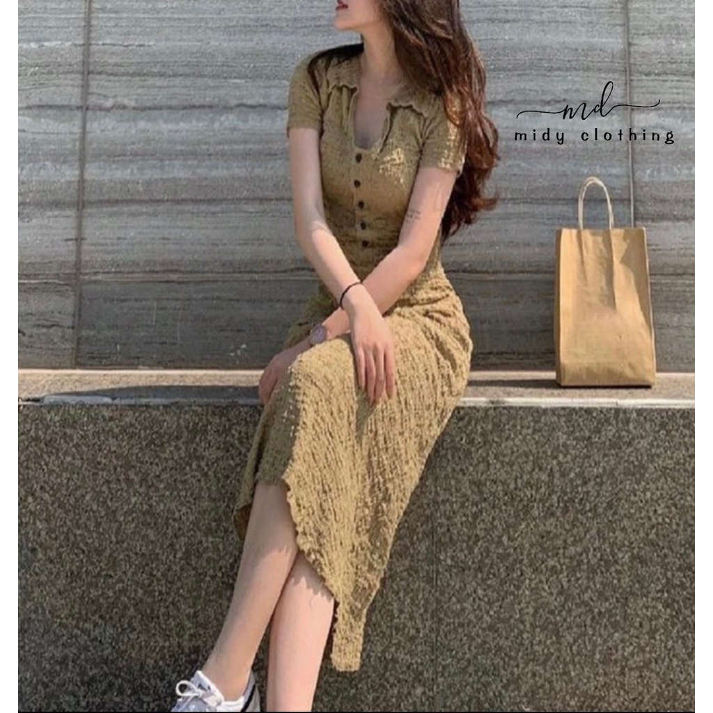 Đầm body nữ dáng dài 3 màu