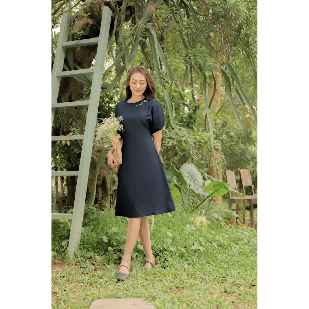 [Made by Tòhe] Váy xòe chiết eo linen - CDG21-E