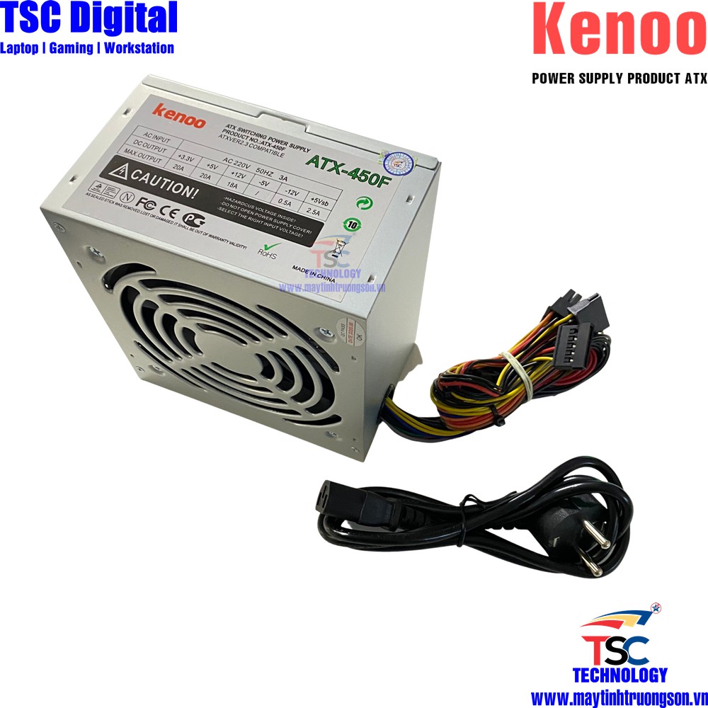 Nguồn Máy Tính Để Bàn KENOO ATX-450F | Nguồn Thích Hợp Máy Văn Phòng