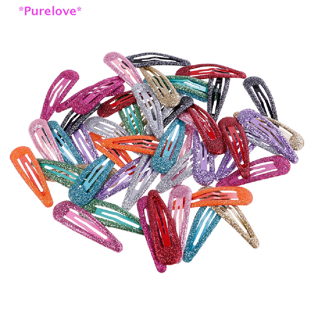 Set 10 Kẹp Tóc Kim Loại Lấp Lánh Thời Trang Cho Bé Gái Mới