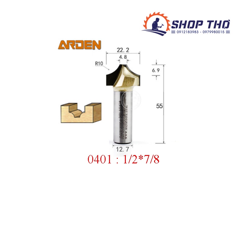 Mũi phay đánh Pano  ARDEN 0401