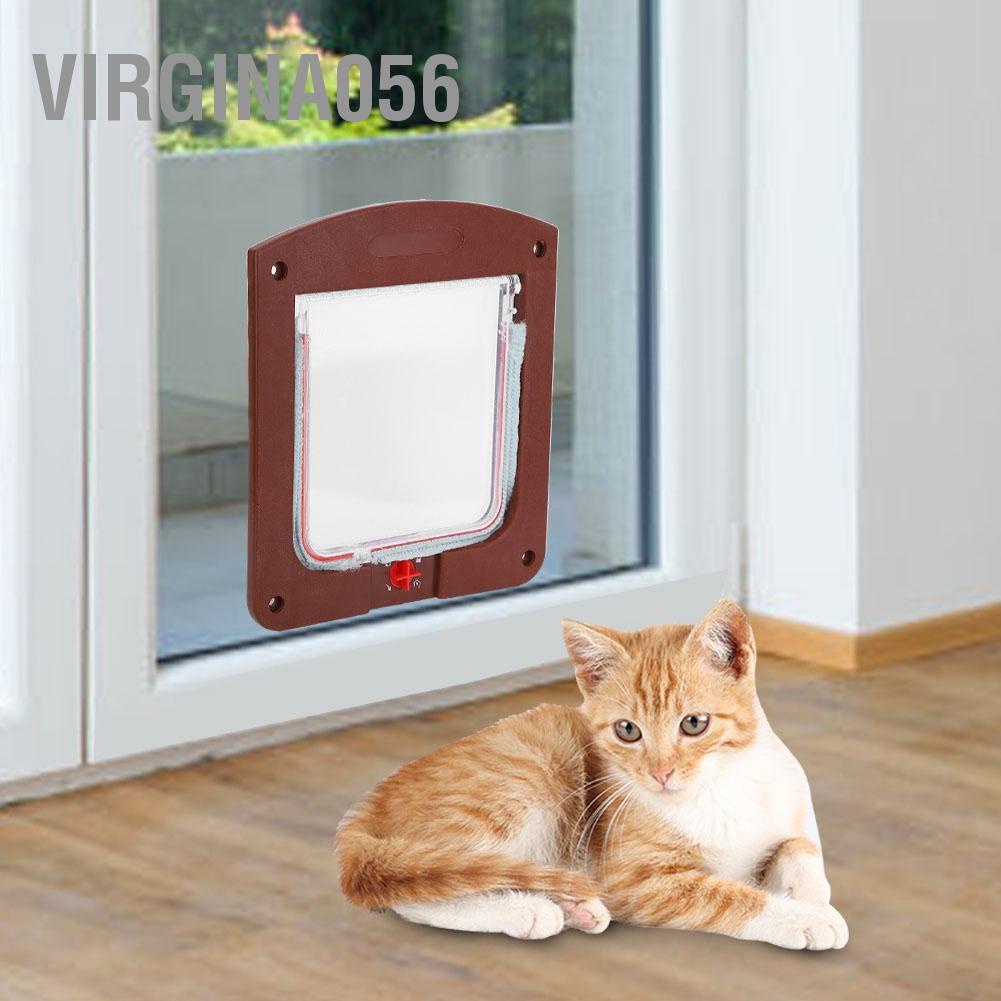 Có thể bán buôn Công tắc điều khiển PP vuông Cửa thú cưng Dog Cat Flap Màu cà phê Virgina056 Hàng giao ngay