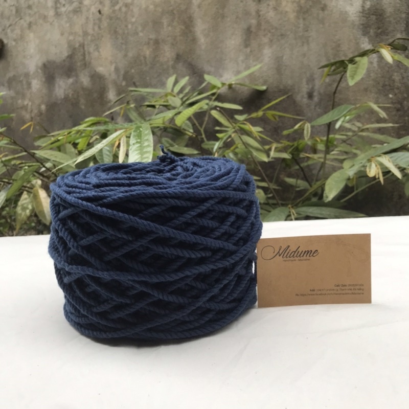 10m, 20m sợi 3 xoắn cotton màu basic và 10 màu nhuộm size 3,4,5,6,7,10mm
