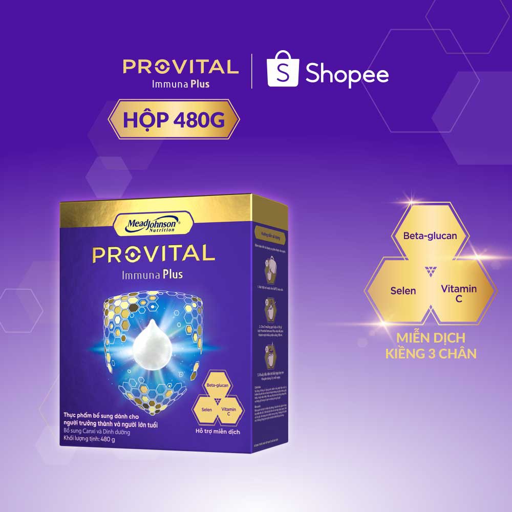 Sữa cho người trưởng thành và lớn tuổi Mead Johnson Provital Immuna Plus 480g