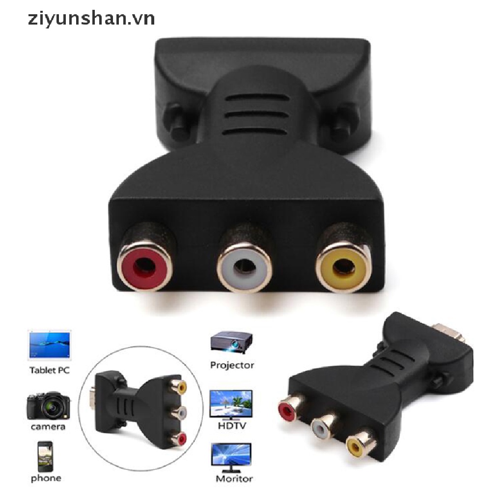 【ziyunshan】 AV Digital Signal 1080p HDMI To VGA Adapter HDMI To AV RCA Video Audio Cable .