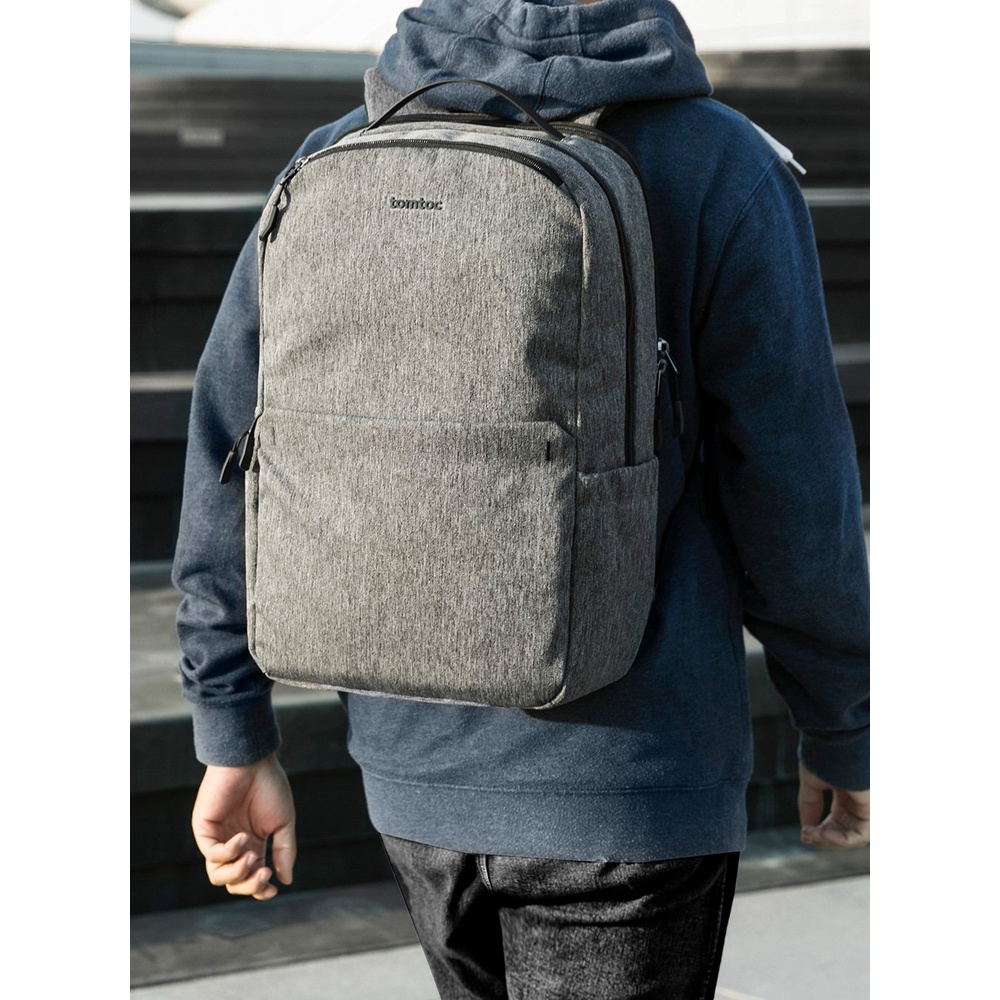 Balo Tomtoc (USA) Casual School For Ultrabook 15” - Gray A80- Hàng Chính Hãng