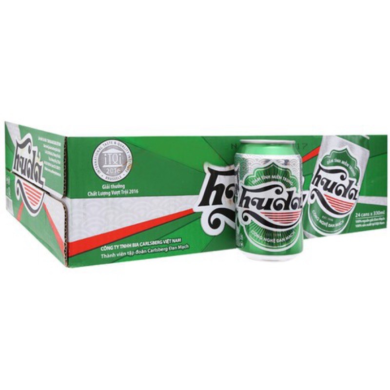 Bia Huda lon - 1 thùng 24 lon 330ml