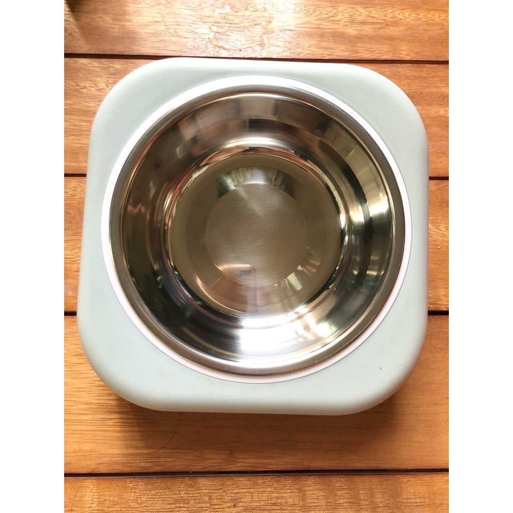 Bát ăn cho chó - Bát ăn cho mèo Inox chống gù