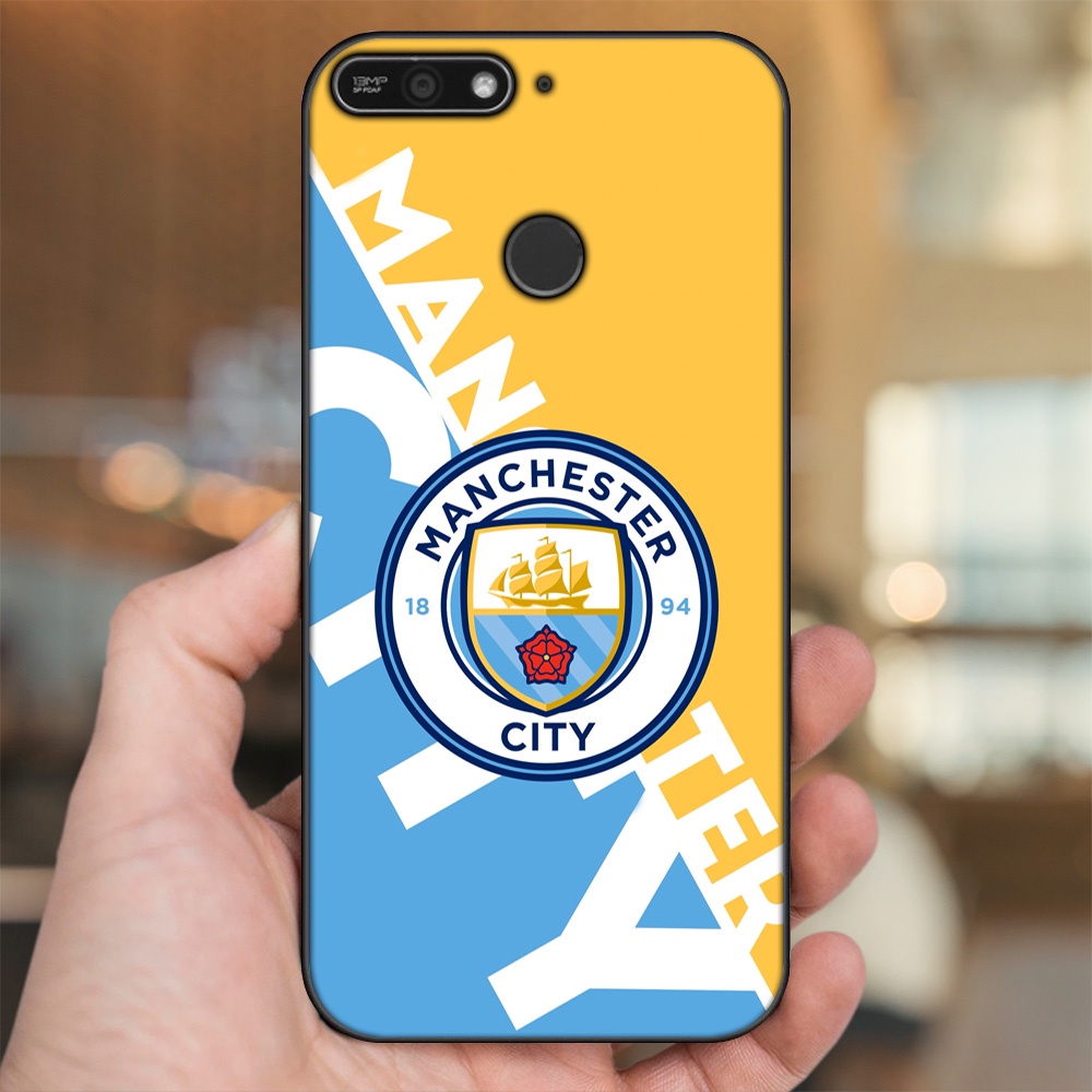 Ốp lưng Huawei Y6 Prime viền đen in hình Manchester City MC