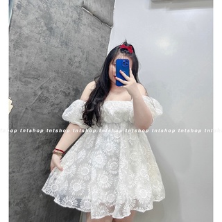ĐẦM HOA THÊU TAY BỒNG [ TNT SHOP BIGSIZE 60KG 90KG ]